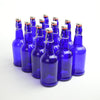 16 oz. cobalt blue flip-top bottles