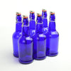 16 oz. cobalt blue flip-top bottles