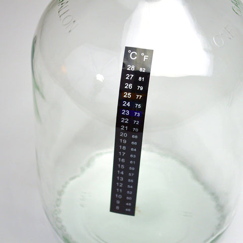 Fermenter Adhesive Stick-On Crystal Strip Thermometer