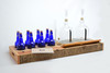 "Double Barrel" 2-gallon beer making kit with 8 cobalt blue bottles
