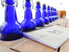"The Long One" one gallon beer making kit with 8 cobalt blue bottles